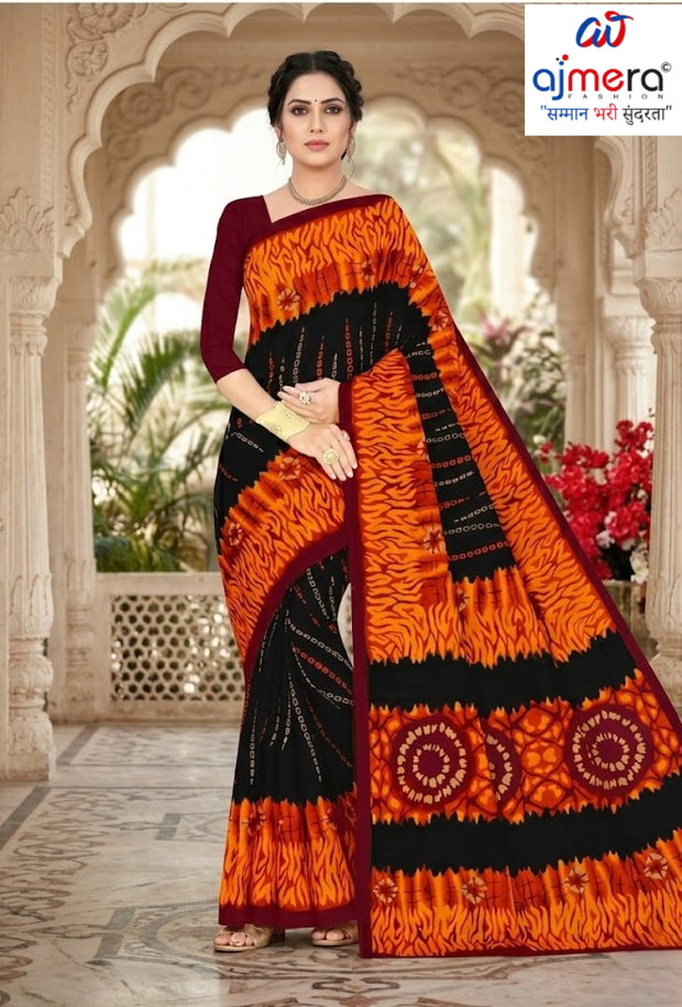 Fancy Cotton Saree with Without Blouse for Premium Ethnic and Traditional Wear | DS-5G