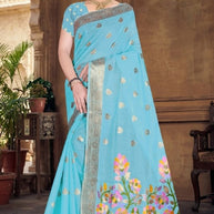 Graceful Elegance Jacquard Silk Saree With Blouse Piece | TUL-KOLAPURI COTTON
