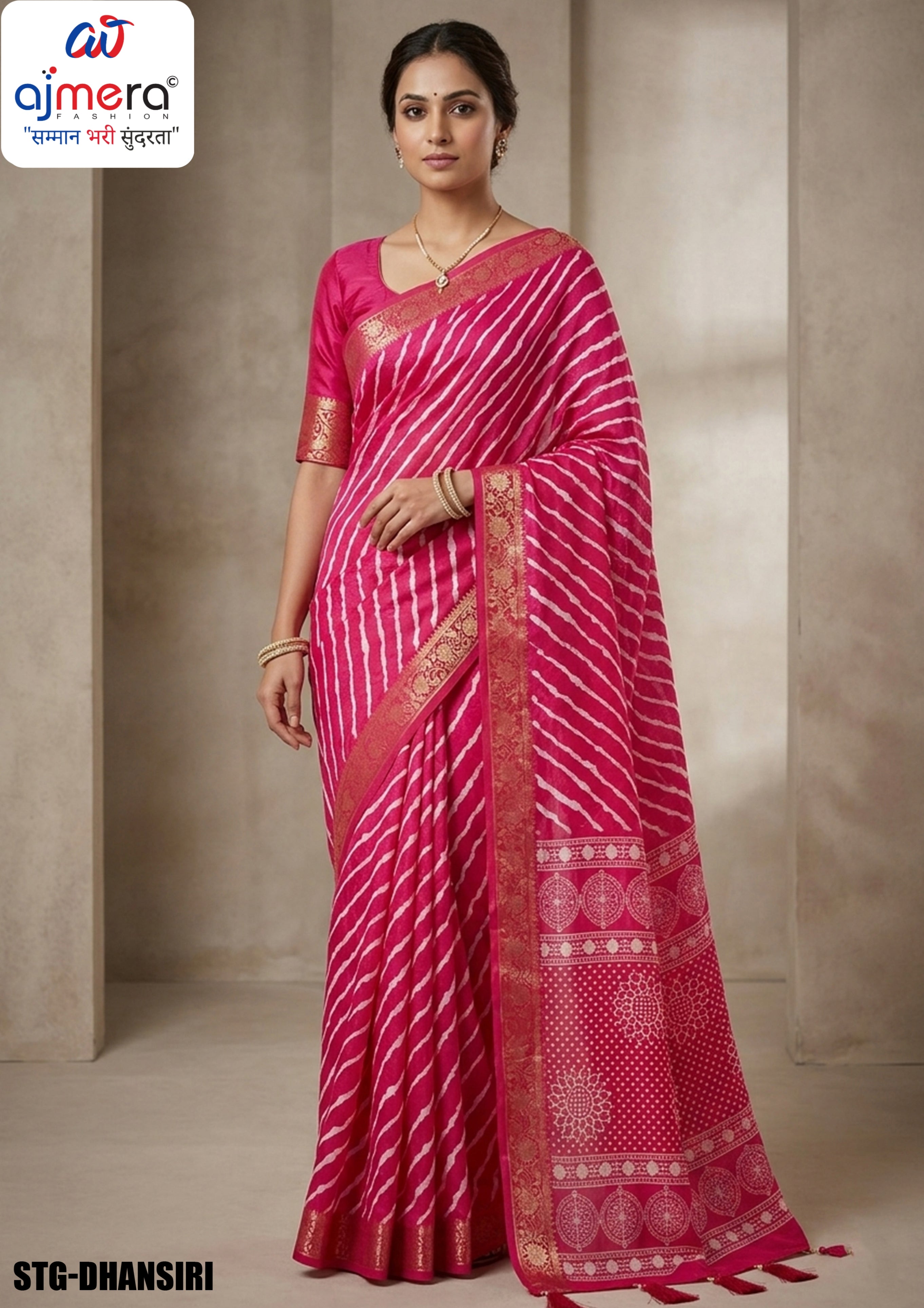 Digital Print Silk Saree with Blouse Piece for Premium Ethnic and Traditional Wear | STG-DHANSIRI