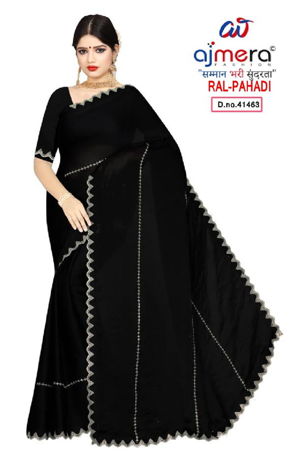 Buy Dyed Matching Saree in Bulk with Blouse Piece for Premium Ethnic and Traditional Wear | RAL-PAHADI