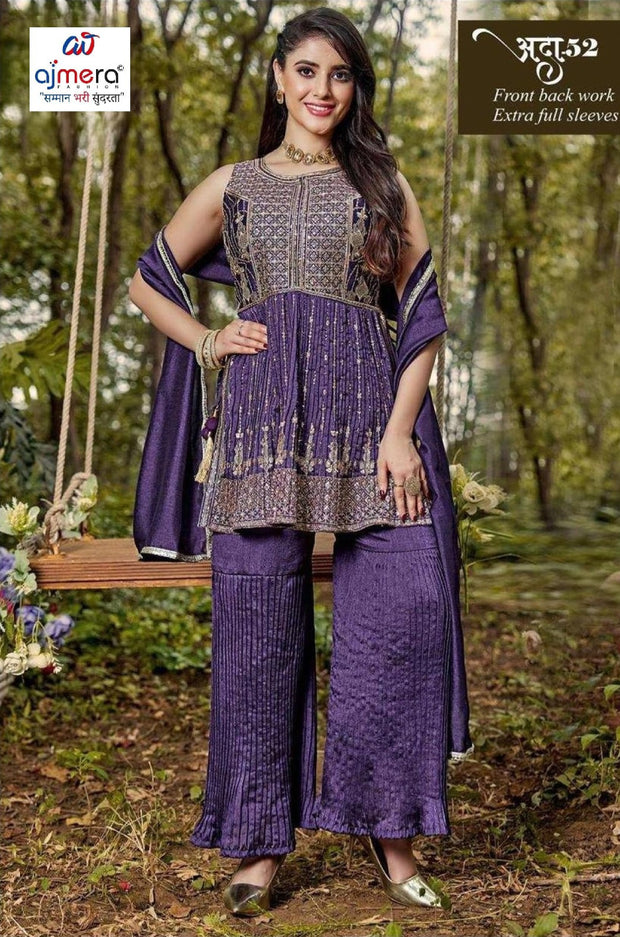 Elegant Chinon Designer Party Wear Gown for Women | SHP-ADDA-52