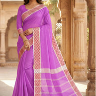 Traditional Cotton Saree with Without Blouse for Premium Ethnic and Traditional Wear | MSS-SHIV LALIGURAAS GALA RED