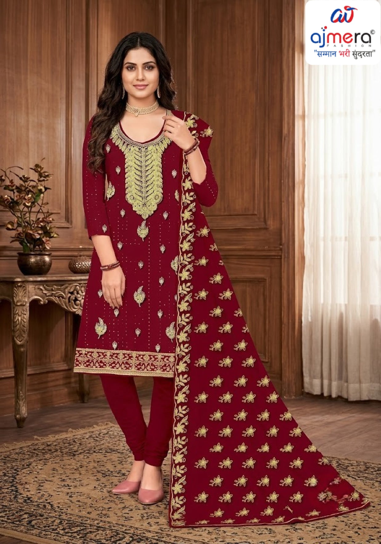 Classic Jaam Designer Unstitched Suit Set | RPY-RIVER SPACE-6
