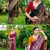 Exclusive Printed Saree with Blouse Piece for Elegant Ethnic Look  | VDT-SUNIDHI-7
