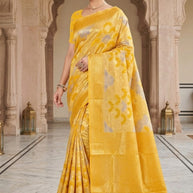 Luxury Charm Jacquard Silk Saree Without Blouse | TUL-AMRIT LOVE COTTON