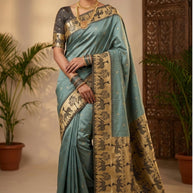 Luxury Jacquard Silk Saree with Blouse Piece for Wedding & Party Wear | DS-GARDEN SILK