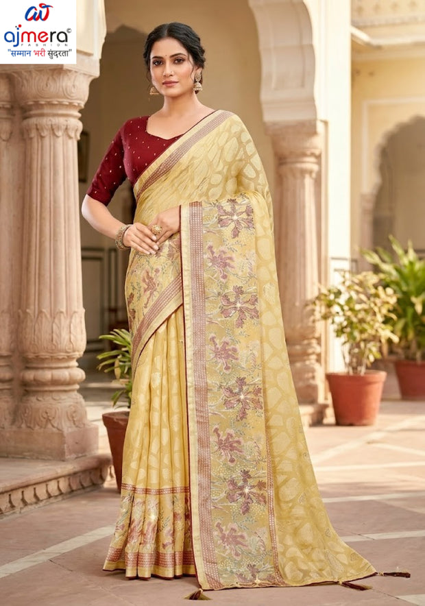 Exclusive Printed Saree with Blouse Piece for Elegant Ethnic Look  | RDD-GUZARISH VOL-3