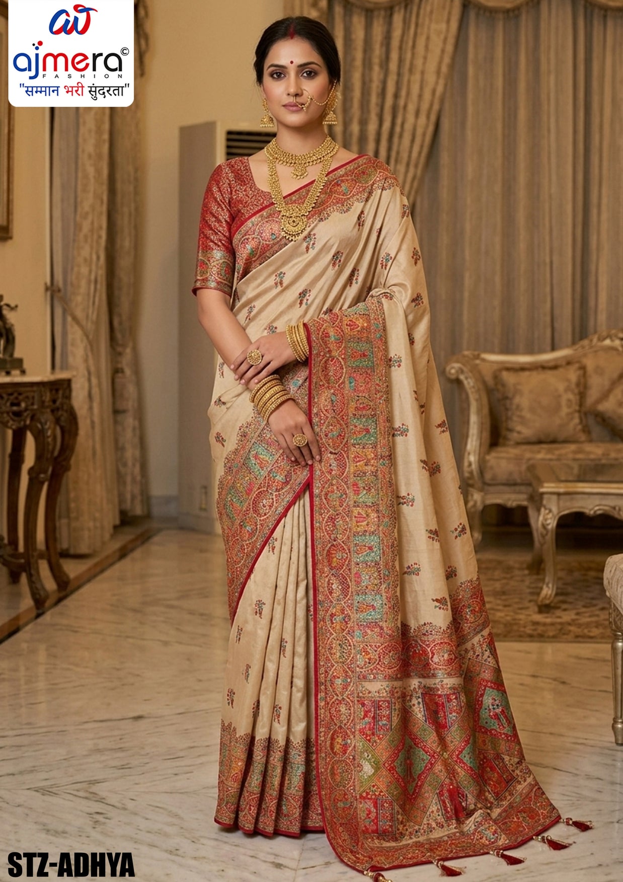 Fine Craft Jacquard Silk Saree With Blouse Piece | STZ-ADHYA