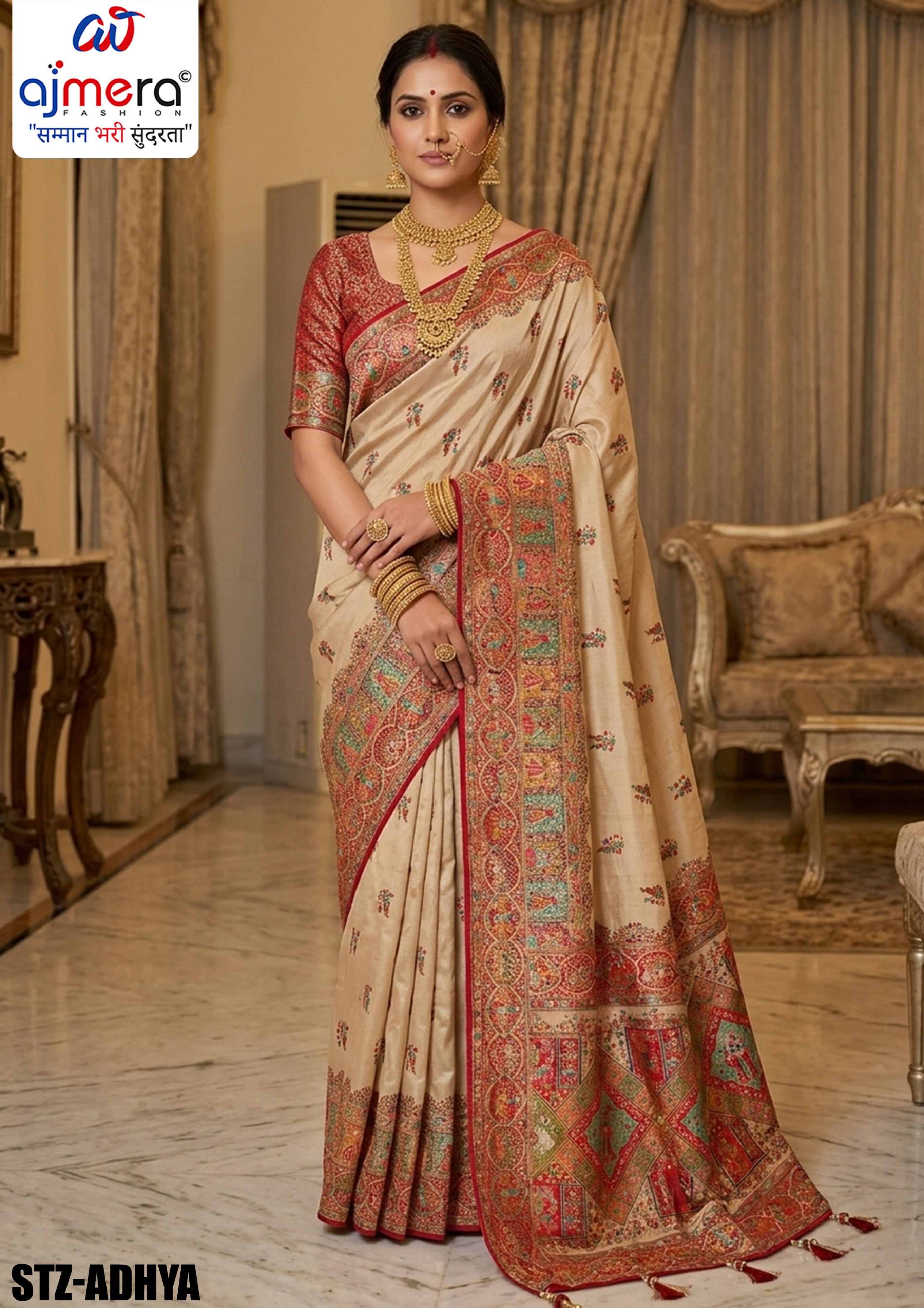 Fine Craft Jacquard Silk Saree With Blouse Piece | STZ-ADHYA