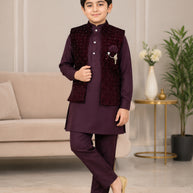 Wholesale Boys Jacquard Modi Koti Set | JDW-7093