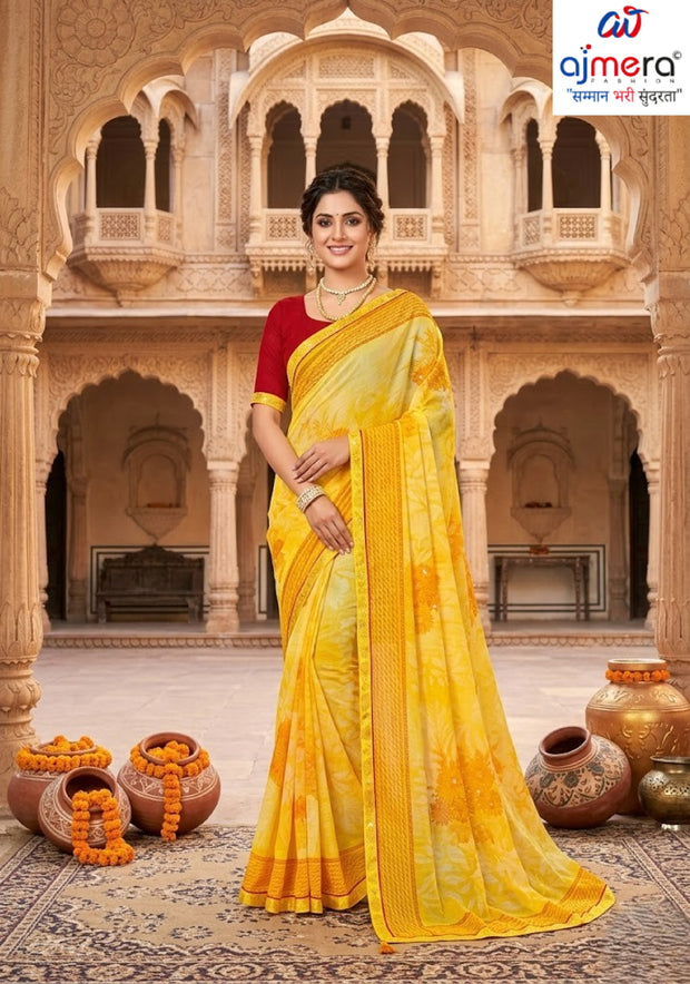 Beautiful Printed Saree with Blouse Piece for Cultural Celebrations  | PRM-RANGBAAZ
