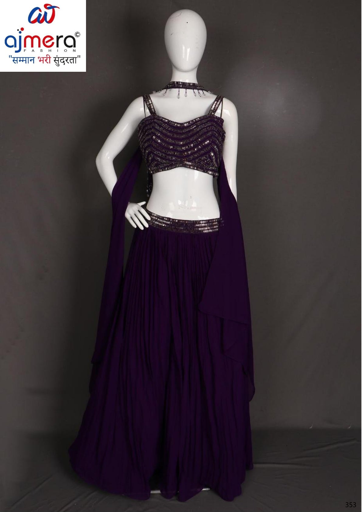 Designer Georgette Gown for Women | CRY-IR139