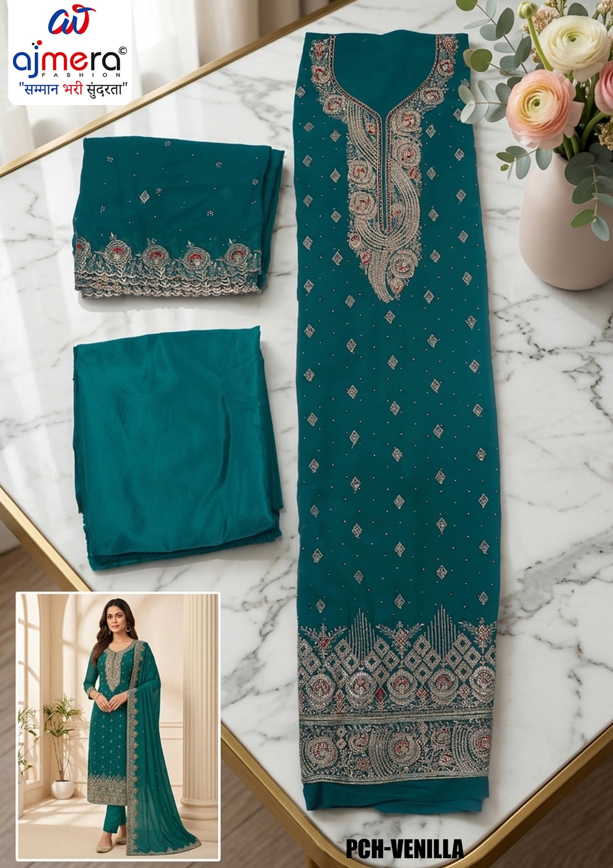 Premium Fox Unstitched Suit Set | PCH-VENILLA