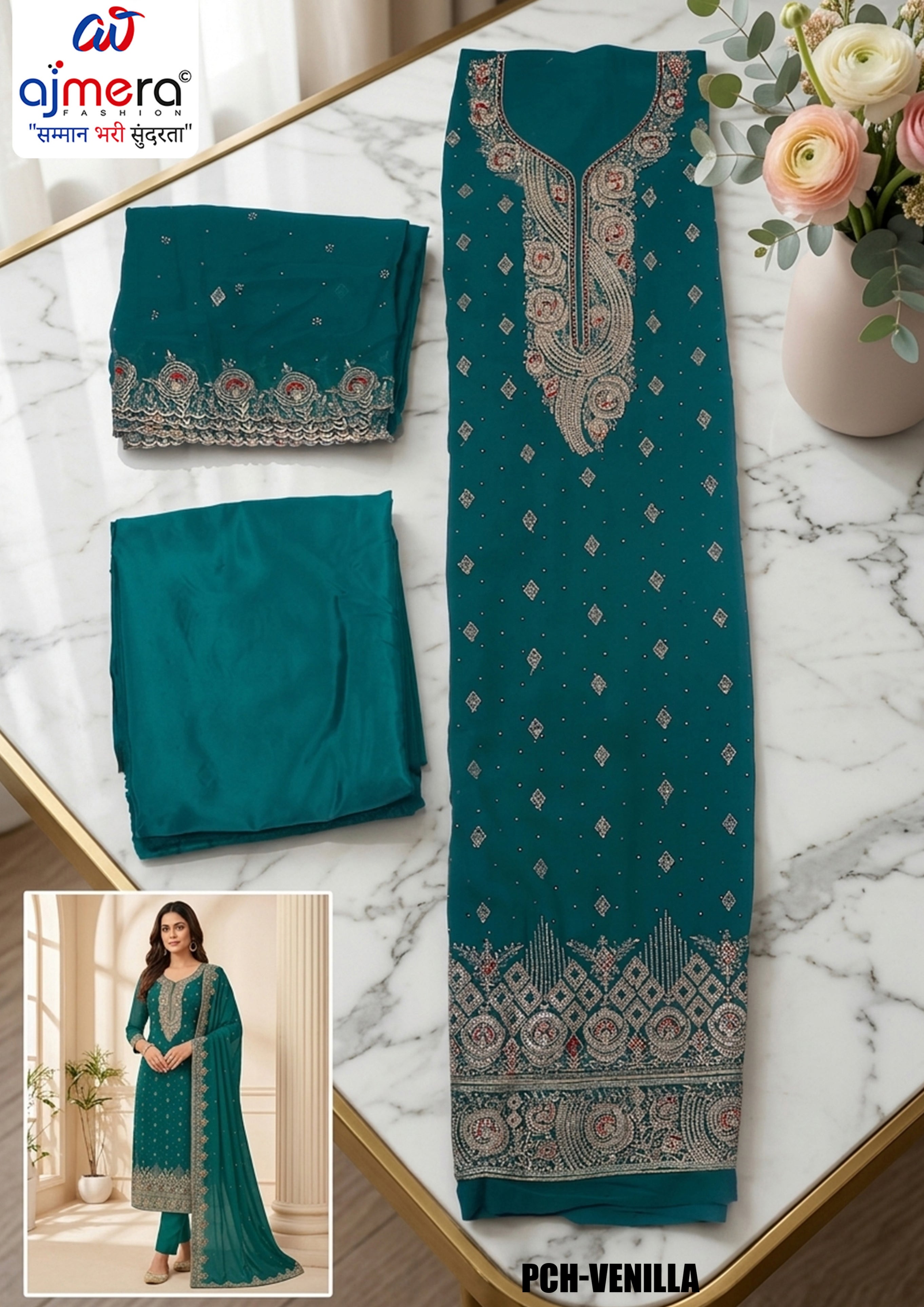 Premium Fox Unstitched Suit Set | PCH-VENILLA