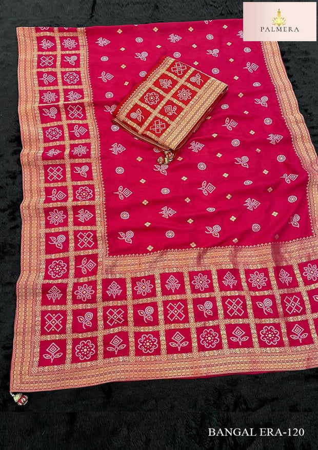 Bangal Era Viscose Saree with Blouse for Premium Ethnic and Designer Wear | ALL-BANGAL ERA-120