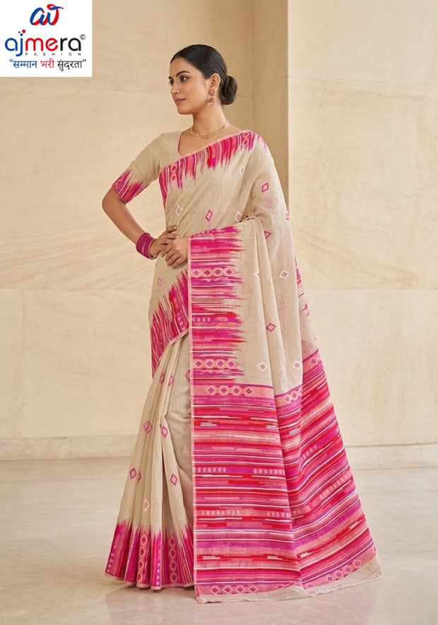 Exclusive Jacquard Silk Saree with Blouse Piece for Premium Cultural Wear | DBU-MAKHAN CHOR
