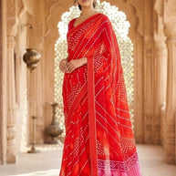 Designer Printed Saree with Blouse Piece for Special Occasions | SSR-DESI CHAMAK