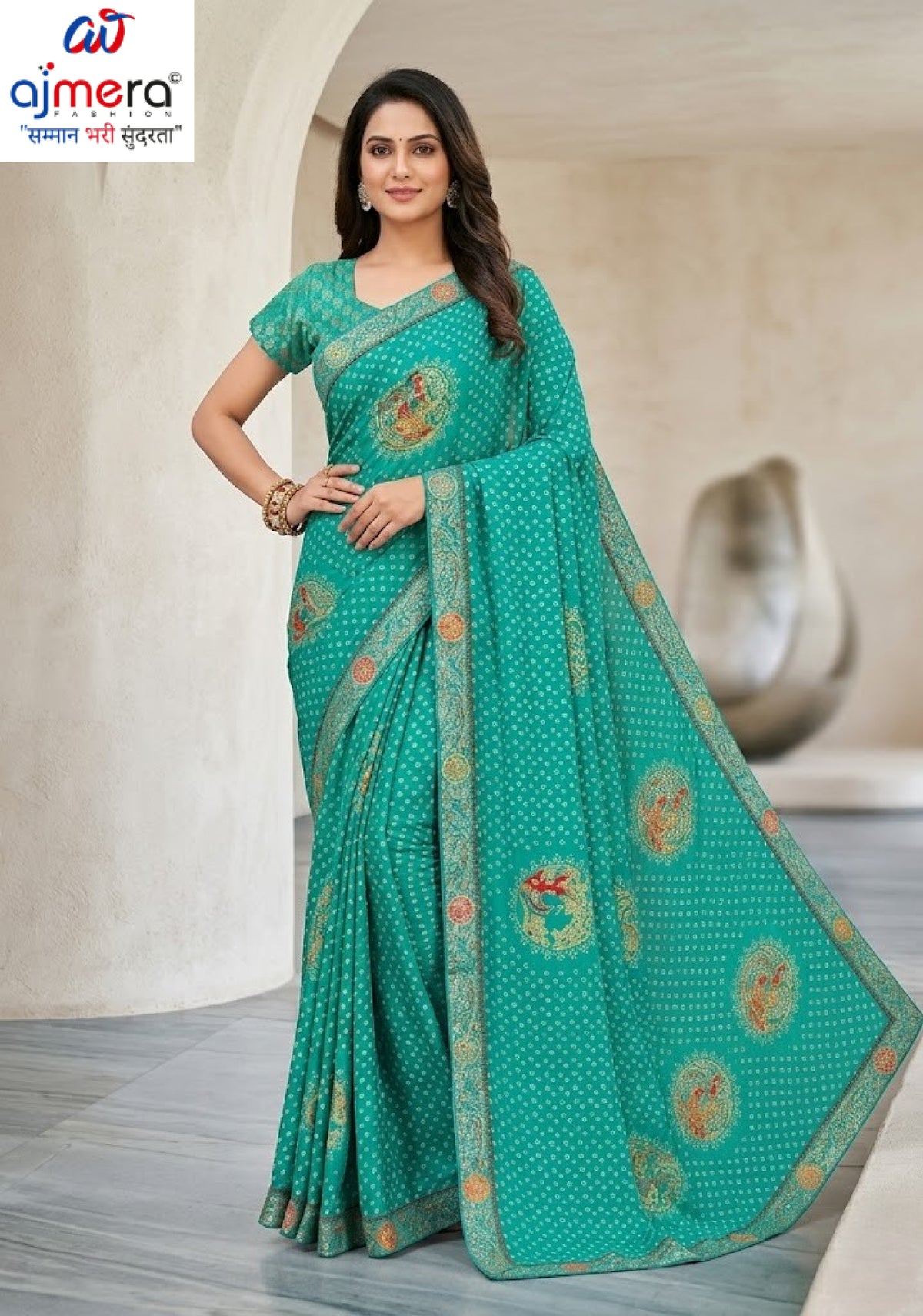 Fashionable Printed Saree with Blouse Piece for Festive Collection | RDD-NIKITA VOL-03