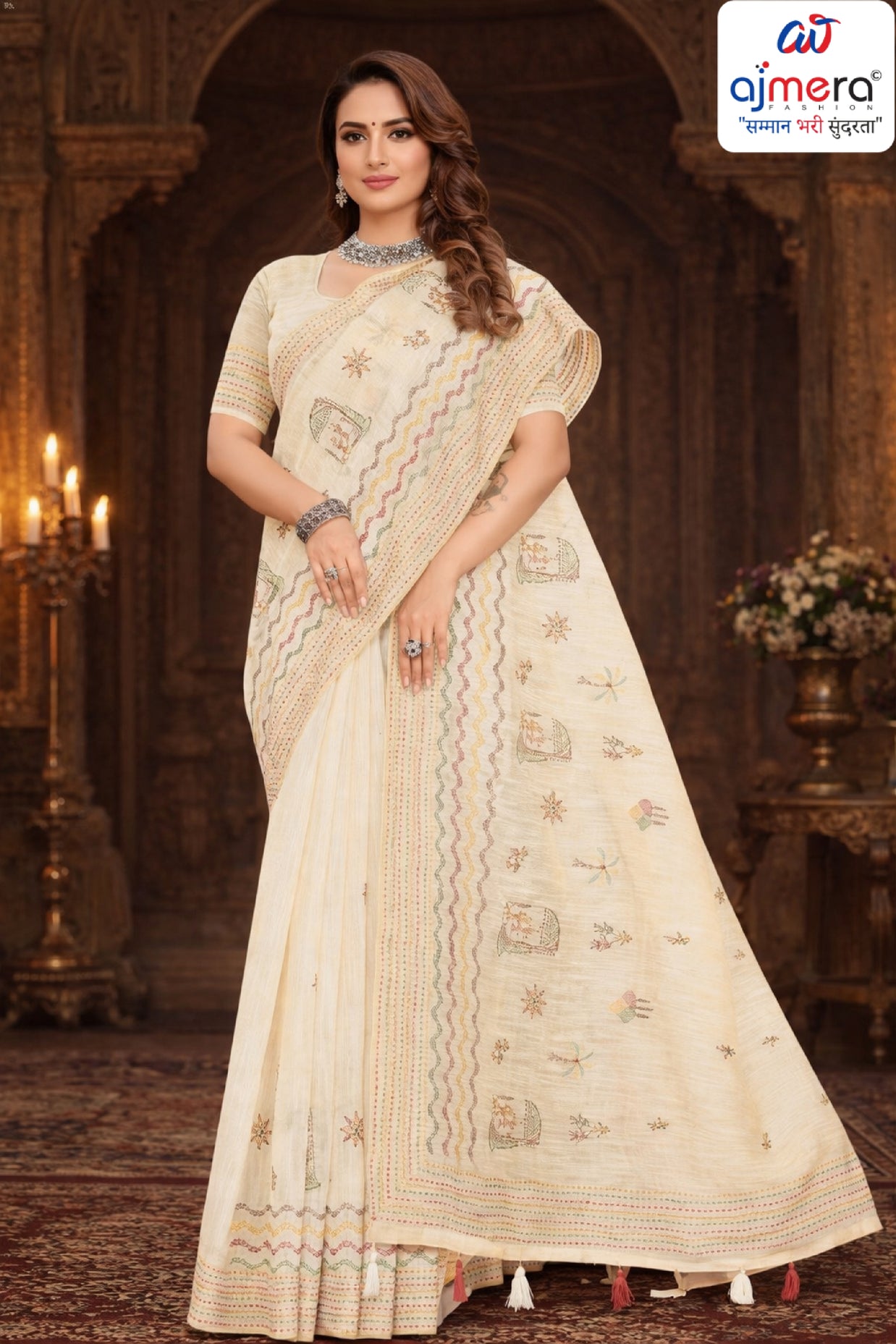 Premium Cotton Saree with Blouse Piece for Premium Ethnic and Traditional Wear | PUT-OPPO