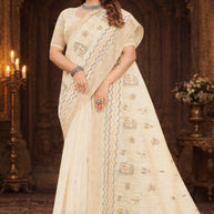 Premium Cotton Saree with Blouse Piece for Premium Ethnic and Traditional Wear | PUT-OPPO