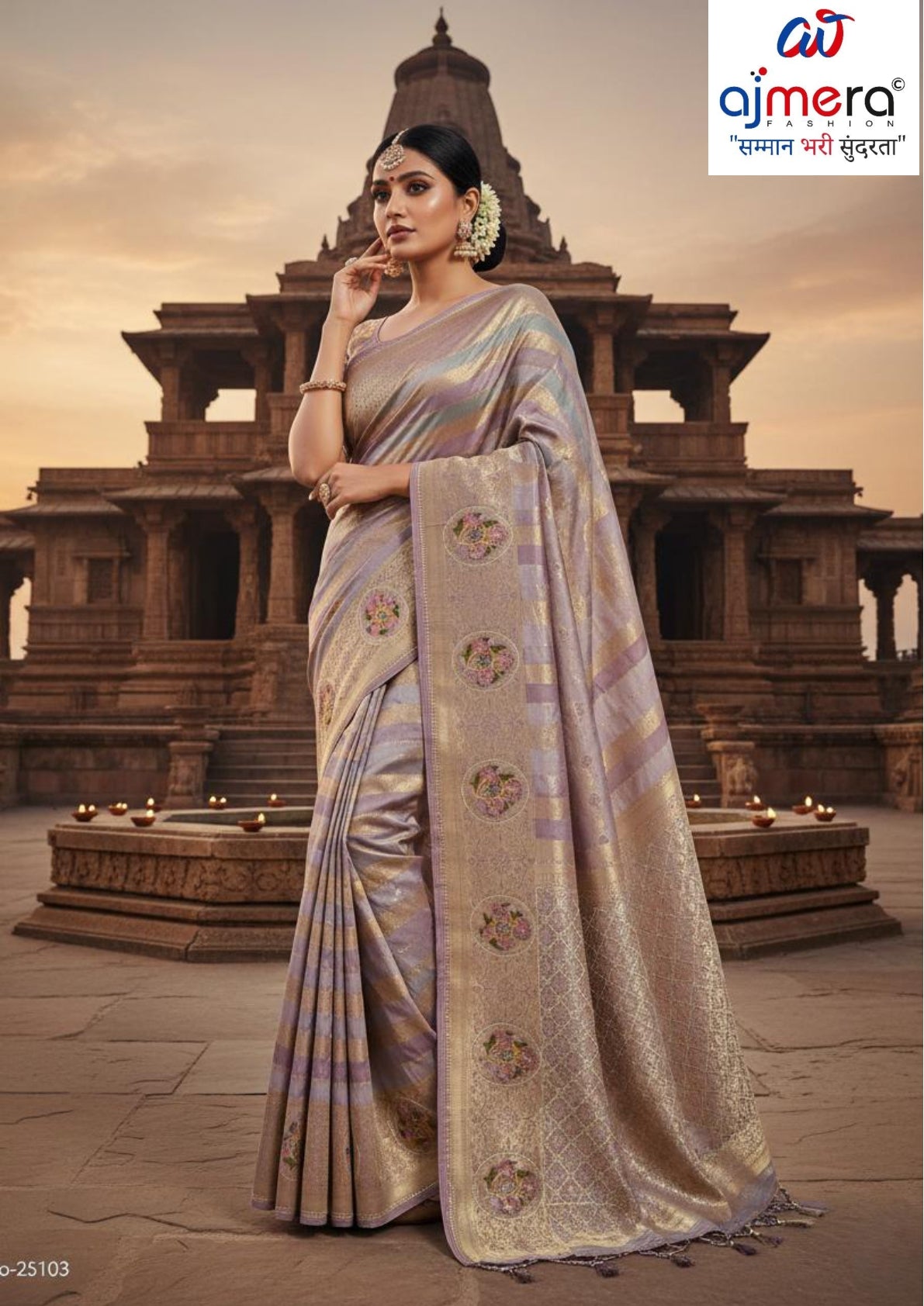 Graceful Jacquard Silk Saree with Blouse Piece for Timeless Ethnic Fashion | SBV-SS-5-2358