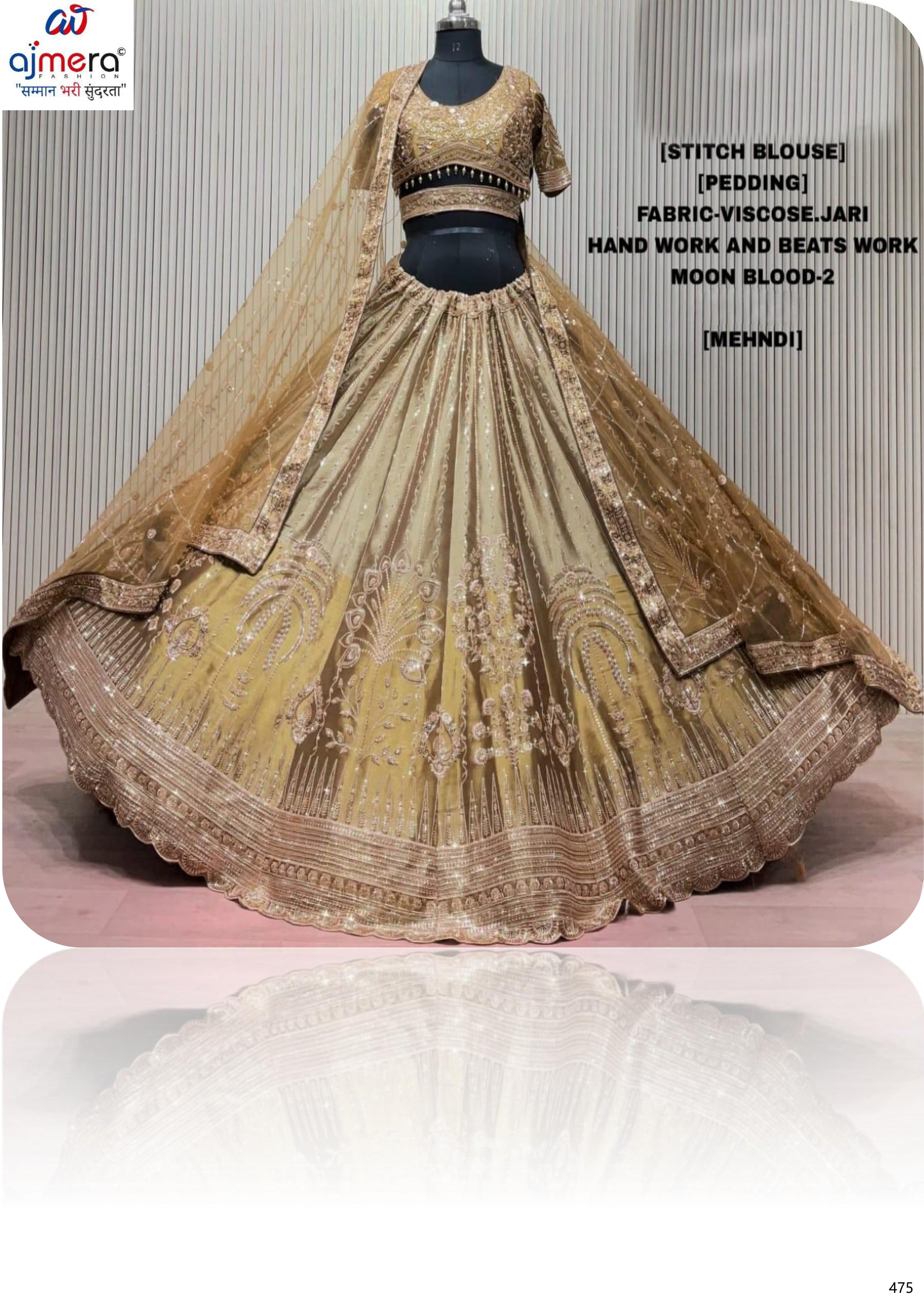 Moon Blood Viscose Jari Hand Work Lehenga Manufacturer Supplier Exporter|ABF-MATSHKANYA-2