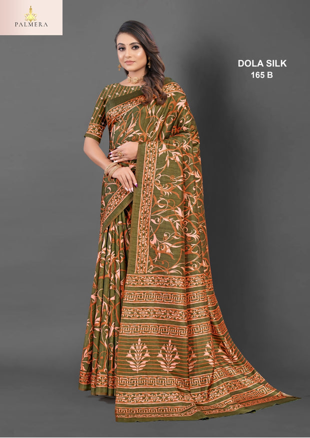 Dola Silk Blended Silk Saree with Blouse for Premium Ethnic and Designer Wear | ALL-DOLA SILK-165