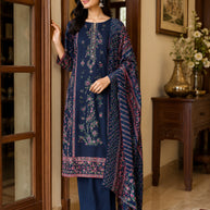 Trendy Rayon Print Unstitched Suit Set | VAS-LIME LIGHT-3