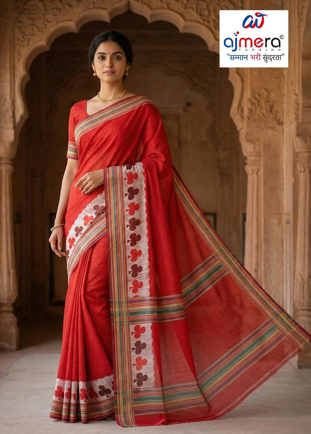 Cotton Saree with Without Blouse for Premium Ethnic and Traditional Wear | KKN-JOYFUL