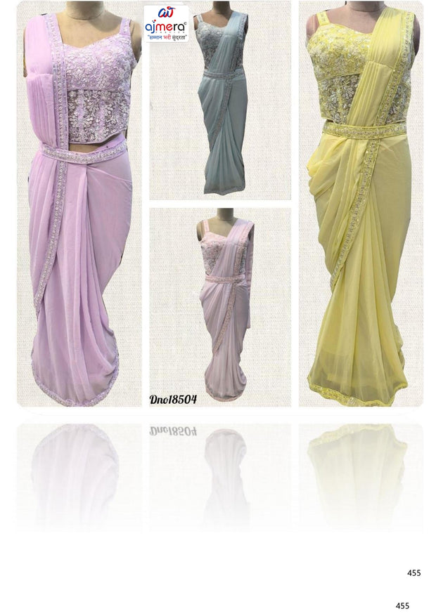 Designer Georgette Gown for Women | SDO-218504