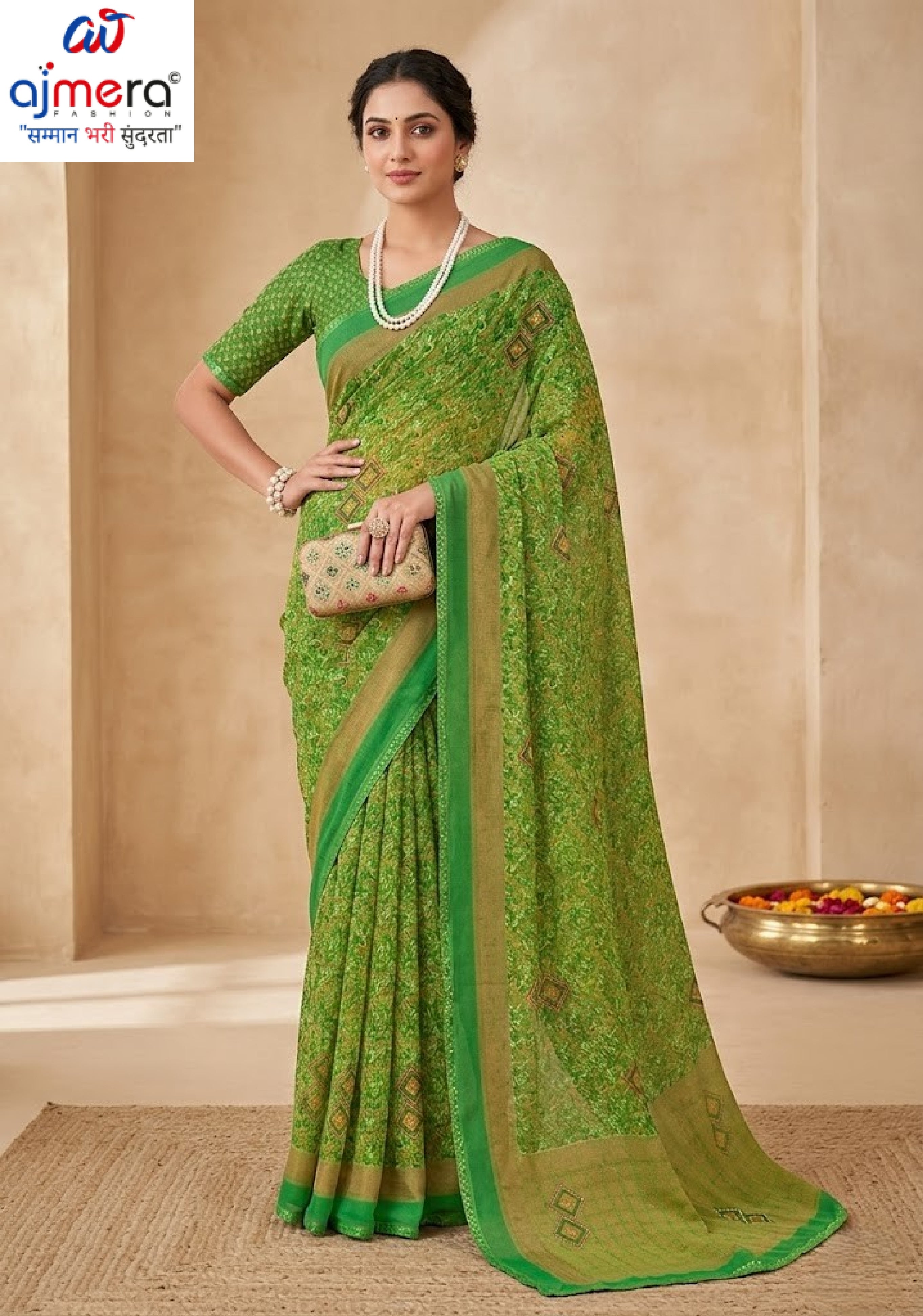 Graceful Printed Saree with Blouse Piece for Modern Ethnic Fashion  | VDT-DISCO-17