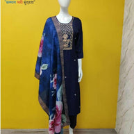 Designer Kurti Pant Dupatta Set for Women | ATT-MS SET 03