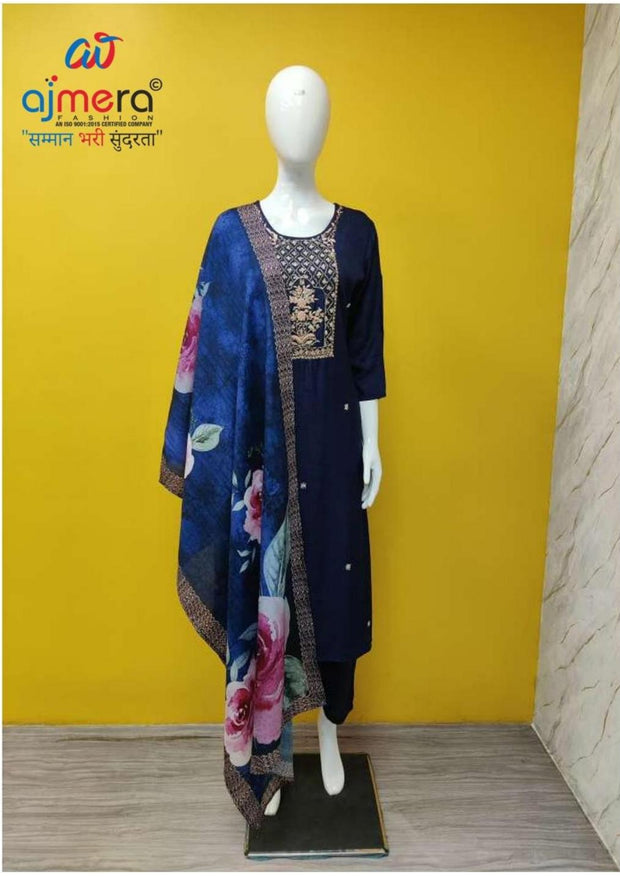 Designer Kurti Pant Dupatta Set for Women | ATT-MS SET 03