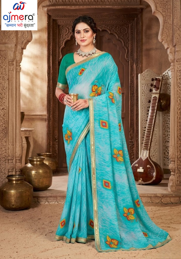 Elegant Printed Saree with Designer Blouse Piece for Festive Wear | PRM-HIRAMOTI