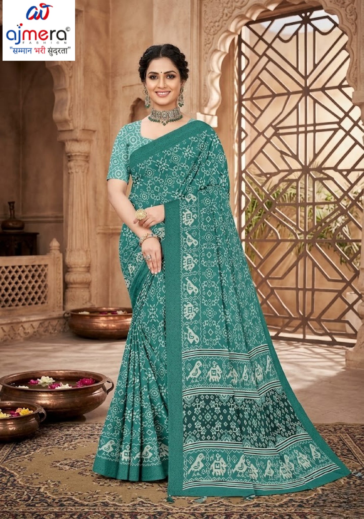 Premium Printed Saree with Matching Blouse Piece for Ethnic Elegance | PUS-DREAM GIRL-110