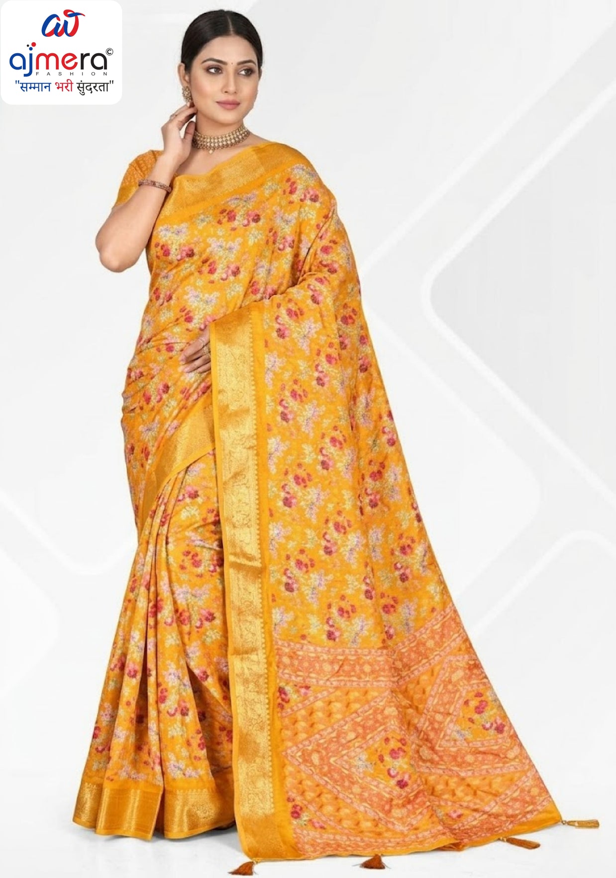 Exclusive Printed Saree with Blouse Piece for Elegant Ethnic Look | VER-NEELAM-48480