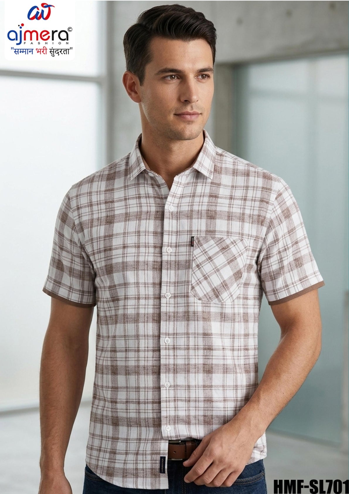 Mens Half Shirt Wholesale Supplier India | HMF-SL701