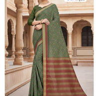 Fashionable Rapier Silk Matching Saree Without Blouse | ANT-A-ONE