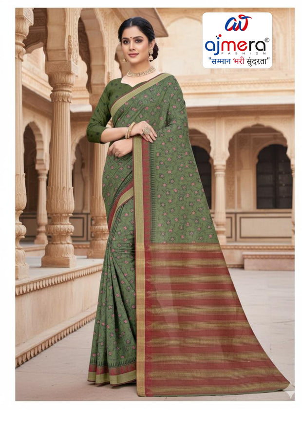 Fashionable Rapier Silk Matching Saree Without Blouse | ANT-A-ONE