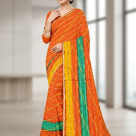 Premium Printed Saree with Matching Blouse Piece for Ethnic Elegance  | CAS-ANOKHEE