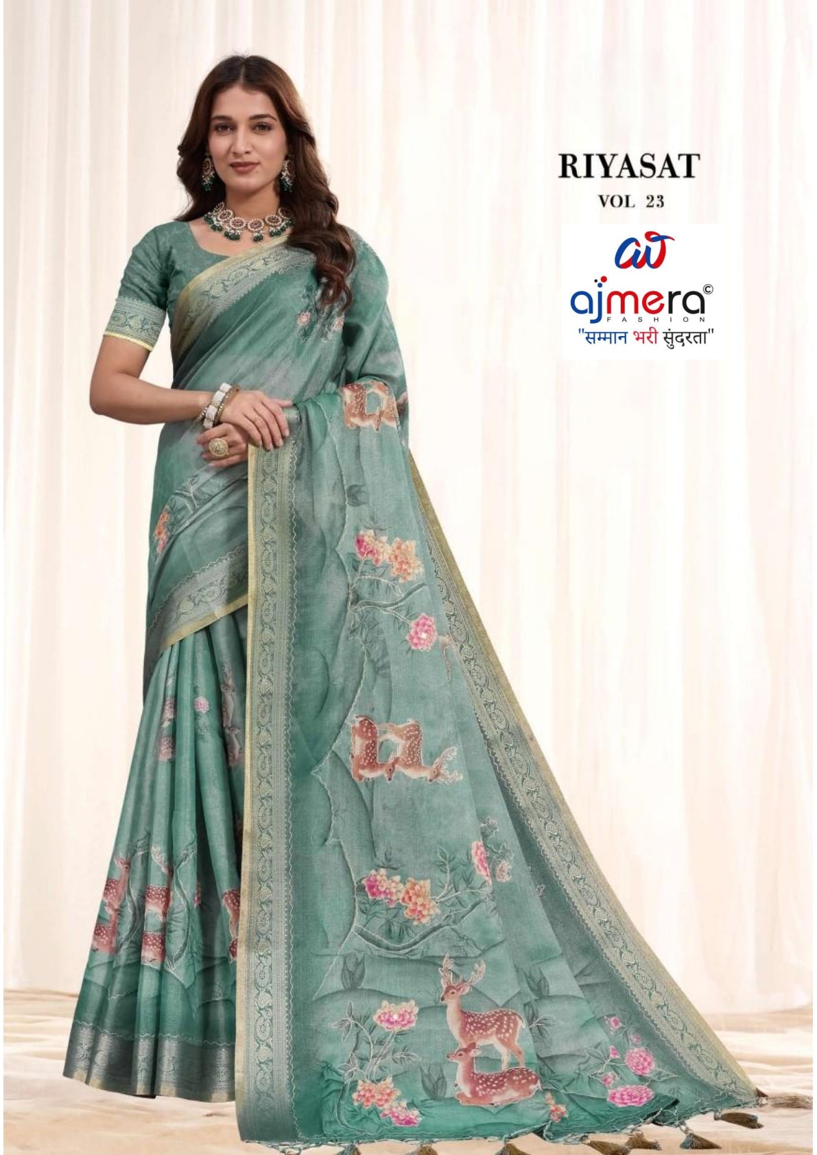 Premium Printed Saree with Matching Blouse Piece for Ethnic Elegance | RMF-RIYASAT VOL-23