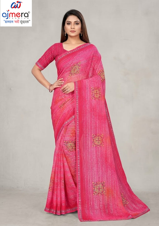 Designer Printed Saree with Blouse Piece for Special Occasions  | SNR-DEVIKA