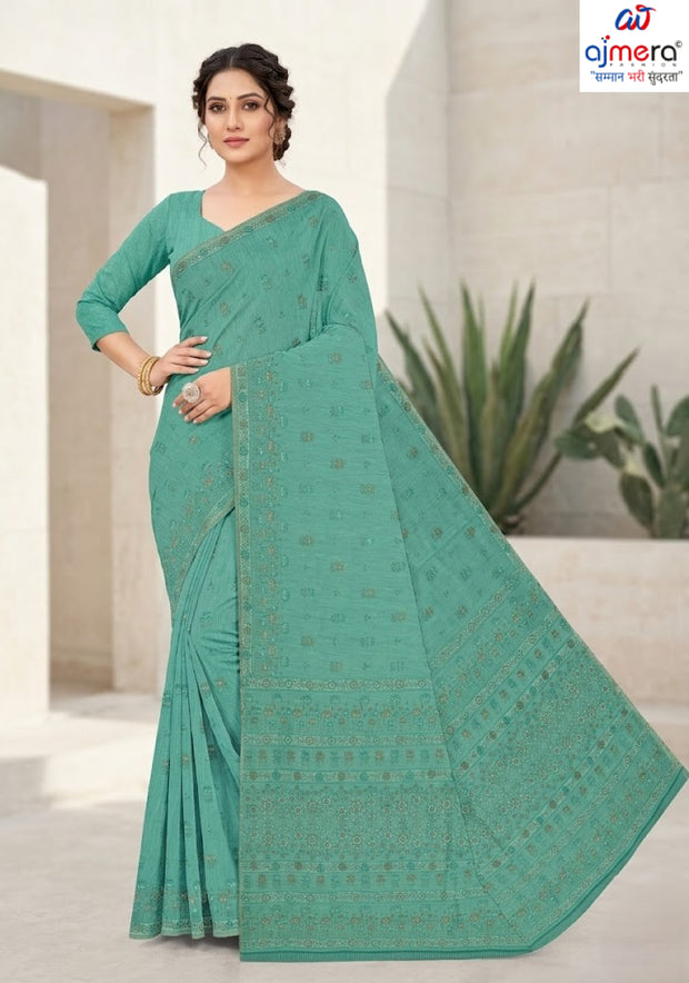Suti Cotton Saree with Blouse Piece for Premium Ethnic and Traditional Wear | DFL-SANVI-07