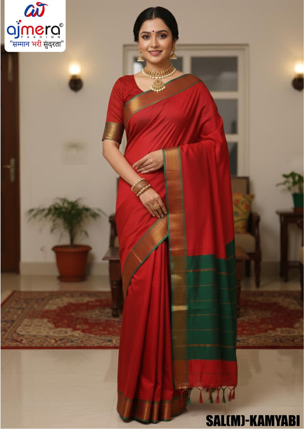 Indian Dyed Matching Saree with Blouse Piece for Premium Ethnic and Traditional Wear | SAL(M)-KAMYABI