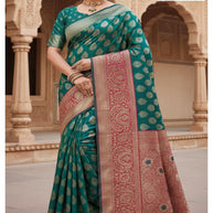 Attractive Rapier Silk Matching Saree With Blouse Piece | DS-HI CHOICE