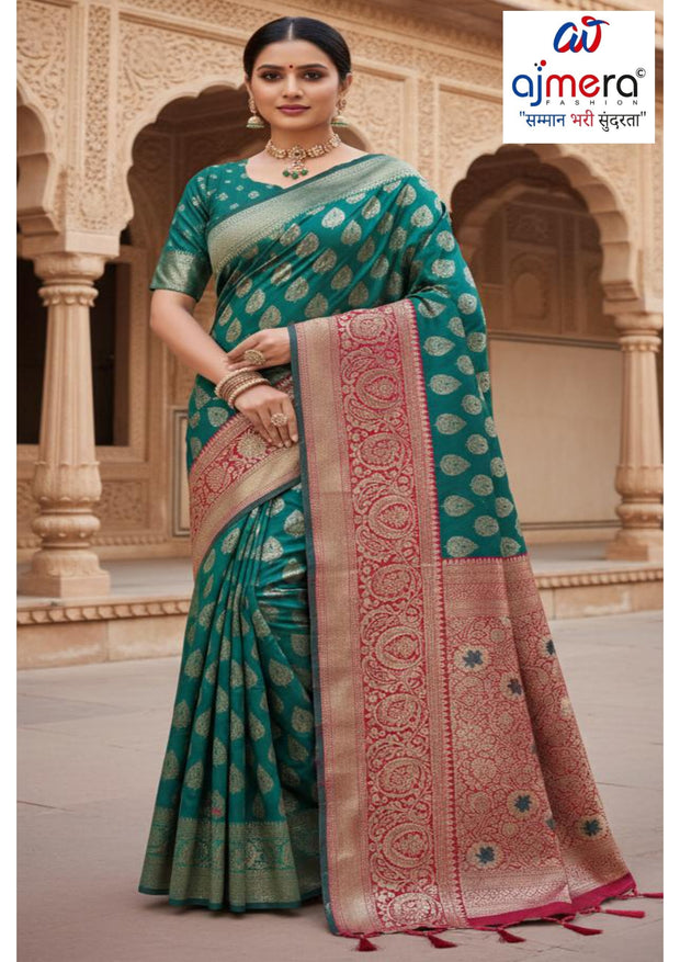 Attractive Rapier Silk Matching Saree With Blouse Piece | DS-HI CHOICE