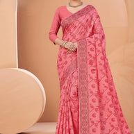 Pure Cotton Saree with Without Blouse for Premium Ethnic and Traditional Wear | MSS-SHIV KANHAKISHORI PESTAL