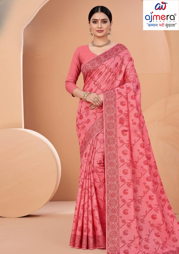 Pure Cotton Saree with Without Blouse for Premium Ethnic and Traditional Wear | MSS-SHIV KANHAKISHORI PESTAL