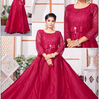 Elegant Silk Designer Party Wear Gown for Women | MOE-676-XXL