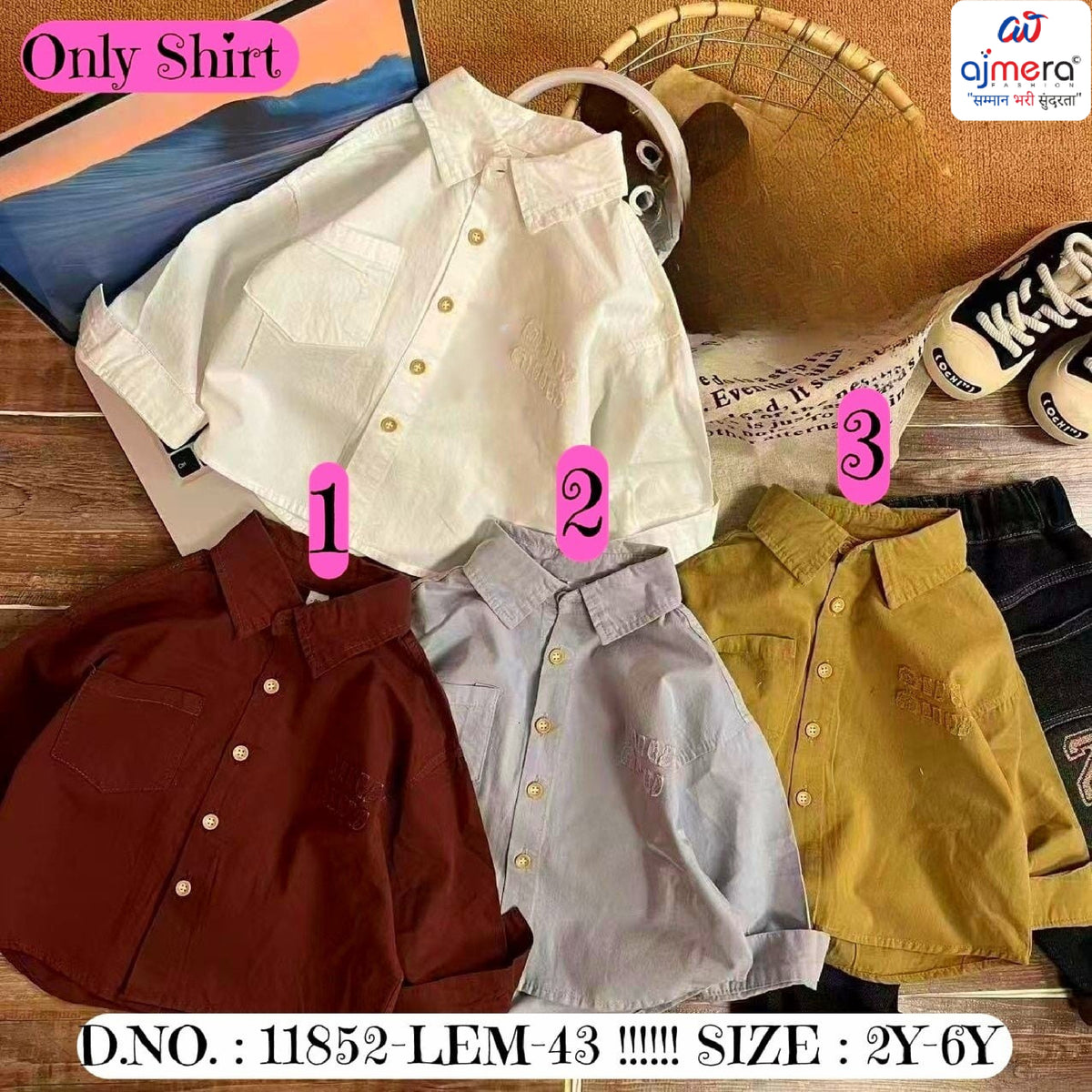 Kids Shirt Wholesale in Surat | SYA-11852-LEM43
